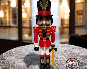 Decorative 3D Printed Articulating Nutcracker