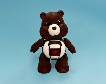 Cute 3D printed Articulating "Latte Love" Bear