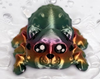 Cute 3D Printed Articulating Spider Cat