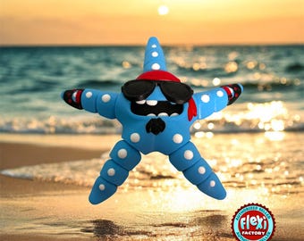 Cute 3D Printed Articulating Biker Starfish