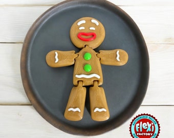 3D Printed Articulating Gingerbread Man