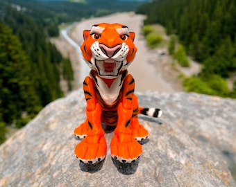 3D Gedruckter artikulierender brüllender Tiger