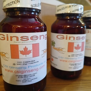 1200 Panax American Ginseng Root Capsules (a case of 12 bottles)