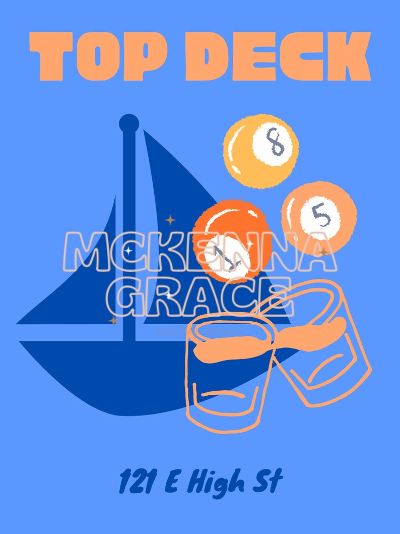 Miami University Oxford Ohio Digital Prints, Set of 6 Posters, Trendy