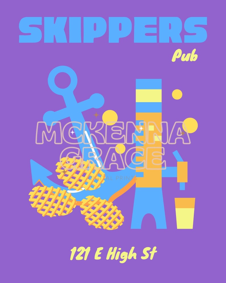 Miami University Oxford Ohio Digital Prints, Set of 6 Posters, Trendy