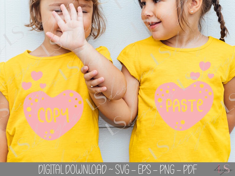 Valentine's Day Twins SVG Design, Twin Day SVG File, Copy Paste Twin ...