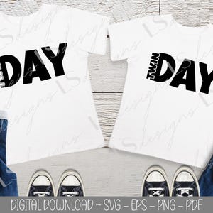 Zwillings-Tag-SVG-Design, Zwillings-Tag-Shirts SVG-Datei, Städtepartnerschaften, Schule-Twin-Tag-Digital-Download, passendes Shirt-Design, Zwilling-Tag-Schule SVG