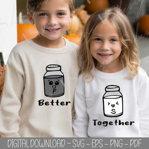 Design SVG de múltiplos bebês gêmeos | Arquivo PNG de sal e pimenta | Twinning | Download digital de camisa de gêmeos | Designs de família correspondentes