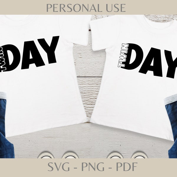 Twin Day SVG Design, Twin Day Shirts SVG file, Twinning, School Twin Day Digital Download, Matching Shirt Designs, Twin Day School SVG