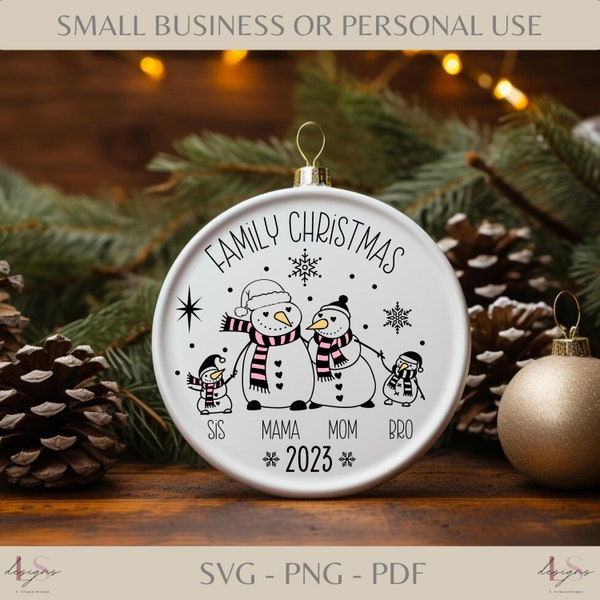 Two Moms Family Ornament SVG, Snowman Ornament, Snowman Family SVG, Ceramic Ornament diy Digital, 2023 Ornament svg, LGBTQ Christmas svg