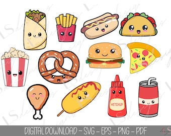 Kawaii Clipart SVG Bundle | Cute PNG Sticker Designs for Planners and Crafts | Cricut & Silhouette