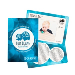 Paquetes de actividades Busy Brains para niños de 18 a 24 meses / Tarjetas de juego / Aprendizaje para niños pequeños / Juguetes de desarrollo / Actividades para los primeros años / Ideas de juego para niños pequeños
