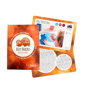 Activiteitenpakketten voor 3-6 maanden druk bezig | Babyactiviteiten | Zintuiglijk spel voor baby's | Leren door middel van speelset | Leerkaarten voor baby's