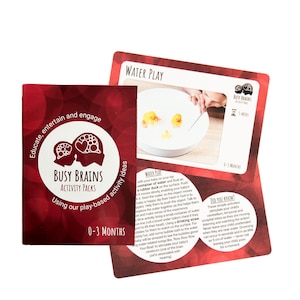 Paquetes de actividades Busy Brains para bebés de 0 a 3 meses / Juegos de desarrollo para recién nacidos / Ideas de juegos de aprendizaje temprano / Tarjetas de juego sensoriales / Actividades para bebés