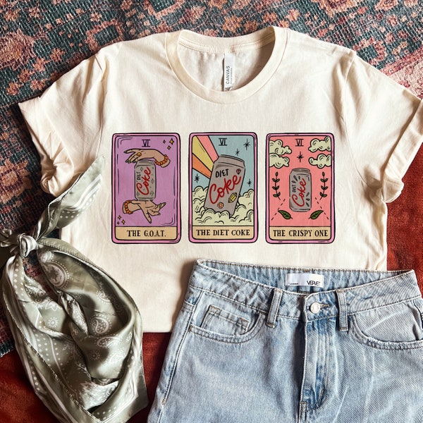 Diet Coke Shirt - Tee | Crispy Coke Girly | Diet Coke Gift | Tarot Card Shirt