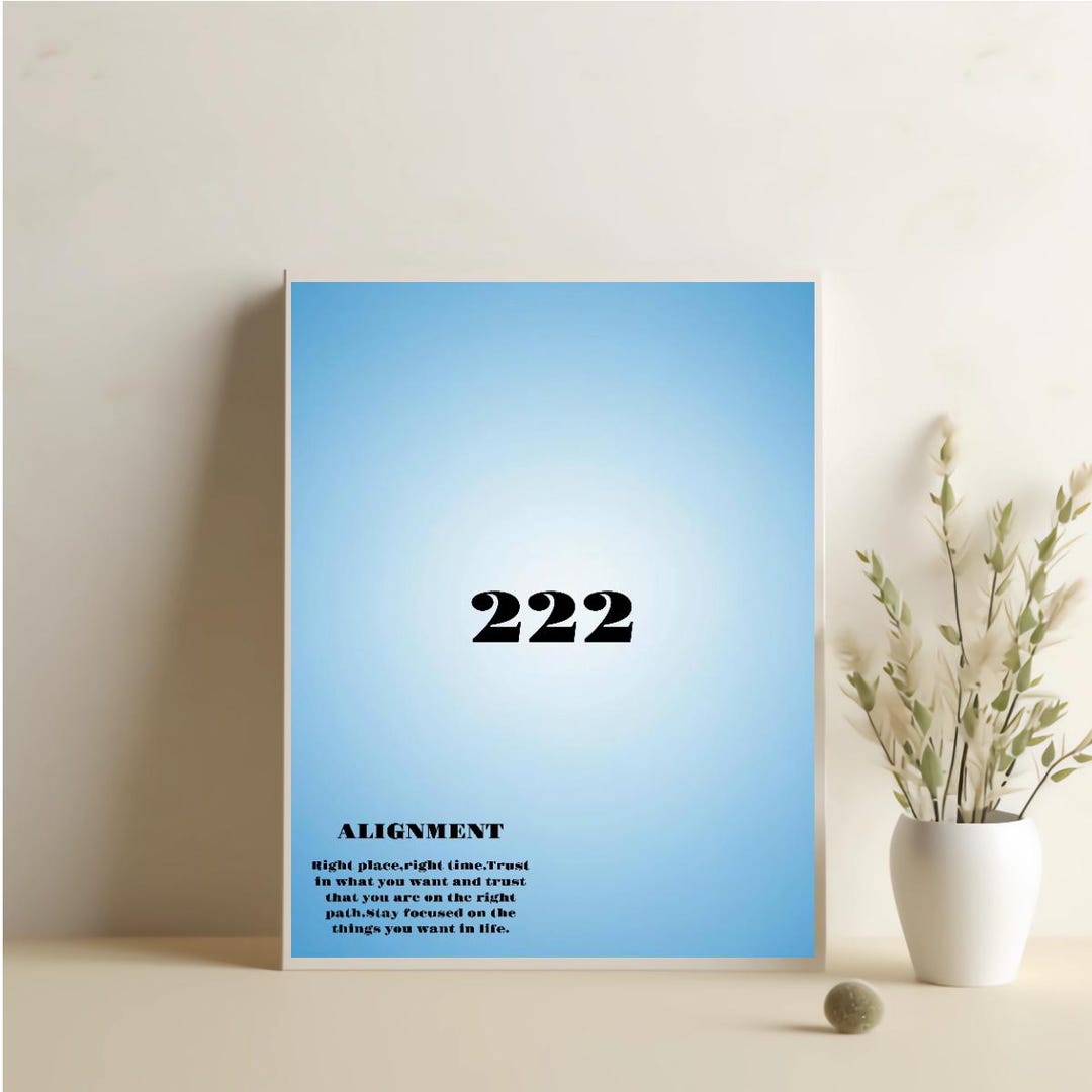 Alignment 222 222 Angel Number Aura Poster Alignment, Digital Download, Angel Number ...