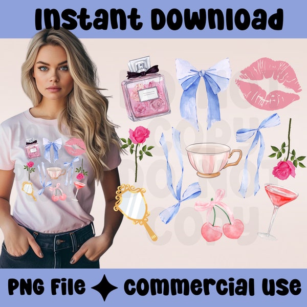 Coquette Png, Coquette Bow Png, Bow Png, Girly Things Png, Soft Girl Aesthetic Png, Collage Rose Lips, preppy stuff