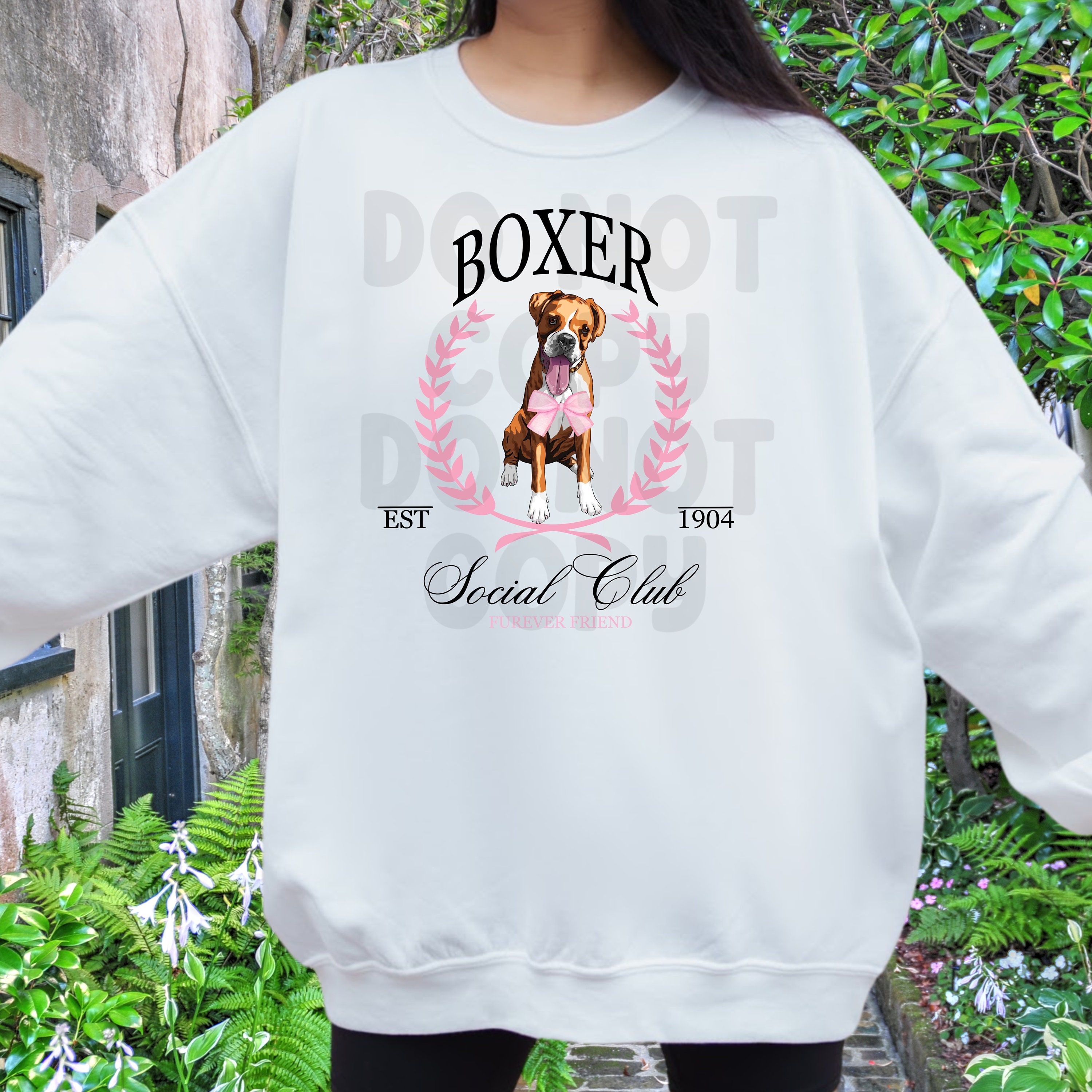 Boxer Dog Social Club Sweatshirt, Boxer Dog Sweatshirt, Boxer Dog