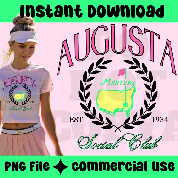 Golf Png, Golf Digital Download, Masters Png, Augusta Png, Golf Tournament Png, Preppy Png, Preppy Golf Sublimation Design Shirt Bag Travel