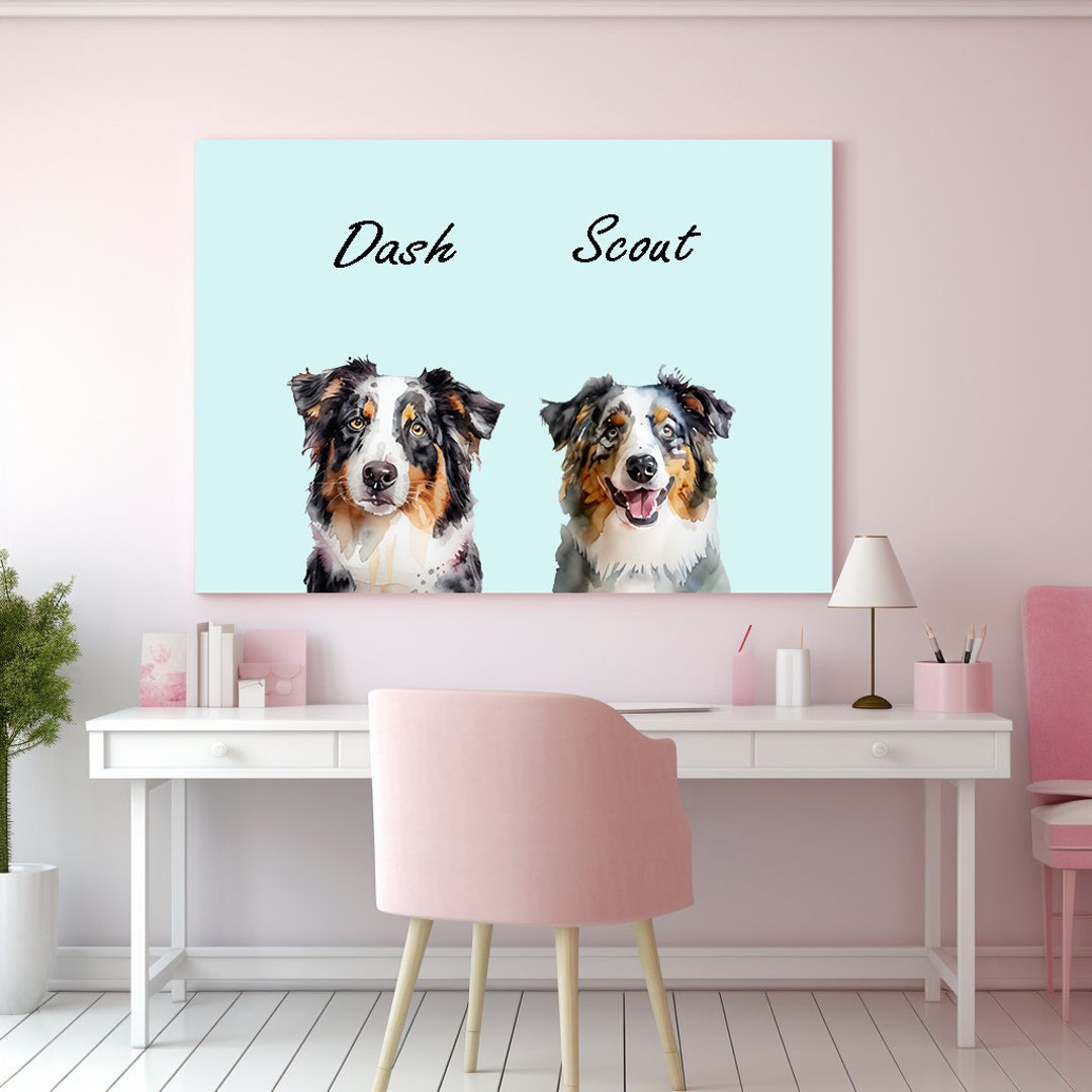 Pastel Pet Portrait, Pastel Dog Painting, Custom Pet Portrait, Custom Pet Wall Art, Pet Memorial