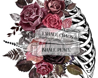 Ausatmen Chaos Inhale Frieden (nur PNG)