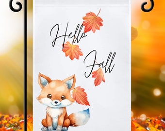Hallo Herbst, Herbst Yard Flag Fuchs Blätter PNG