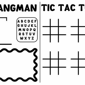 Hangman and Tic Tac Toe SVG - Fun gift idea for birthdays, classes, and holidays