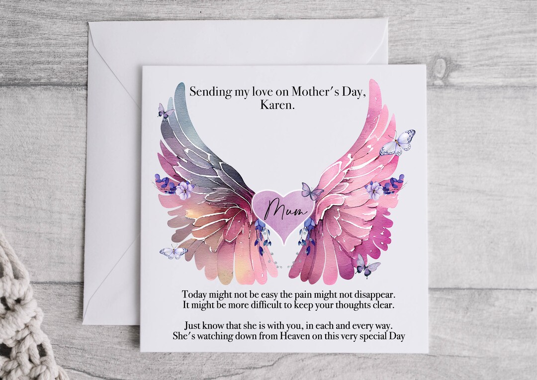 MOTHERS DAY SYMPATHY, With Sympathy Card, Mothers Day Loss, Bereavement ...