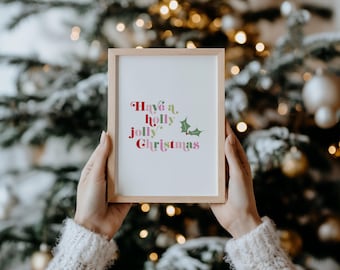 Vibrant Christmas Wall Art | Christmas Home Decor | Festive Print