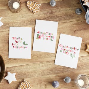 Cartões de Natal brilhantes e vibrantes | Cartões de felicitações divertidos e festivos