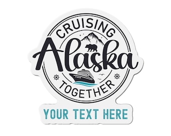 Aimant de porte personnalisé croisière en Alaska, aimant de croisière en Alaska, aimants de porte croisière personnalisés, déco de porte de croisière, croisière magnétique personnalisée