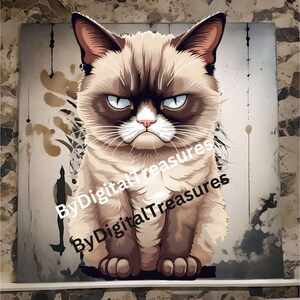 Grumpy Angry Cat Illustration Graphic by Topstar · Creative Fabrica