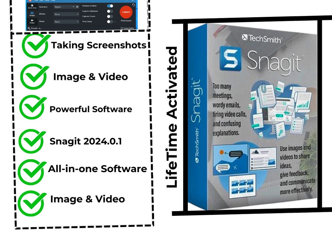 Techsmith Snagit 2024.0.1 Etsy