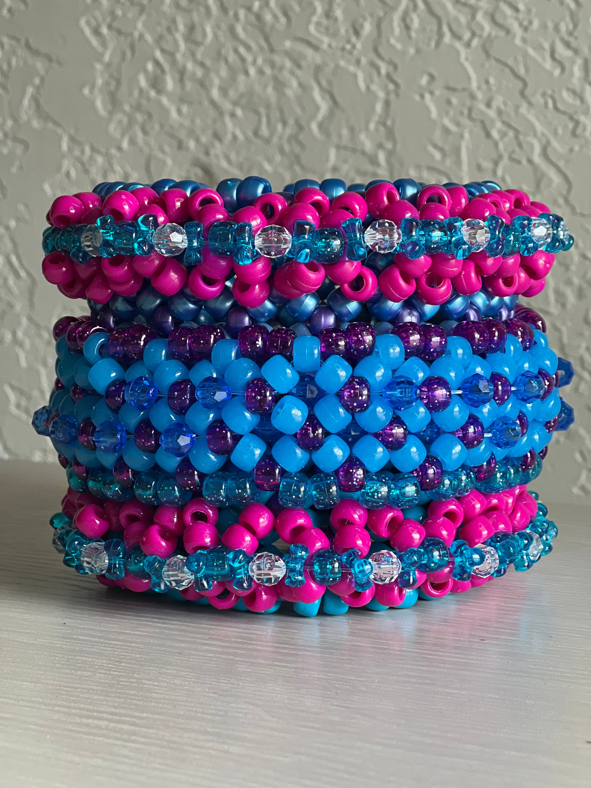 Close Encounter UV Reactive 5pc Stacked Rave Kandi Bracelet