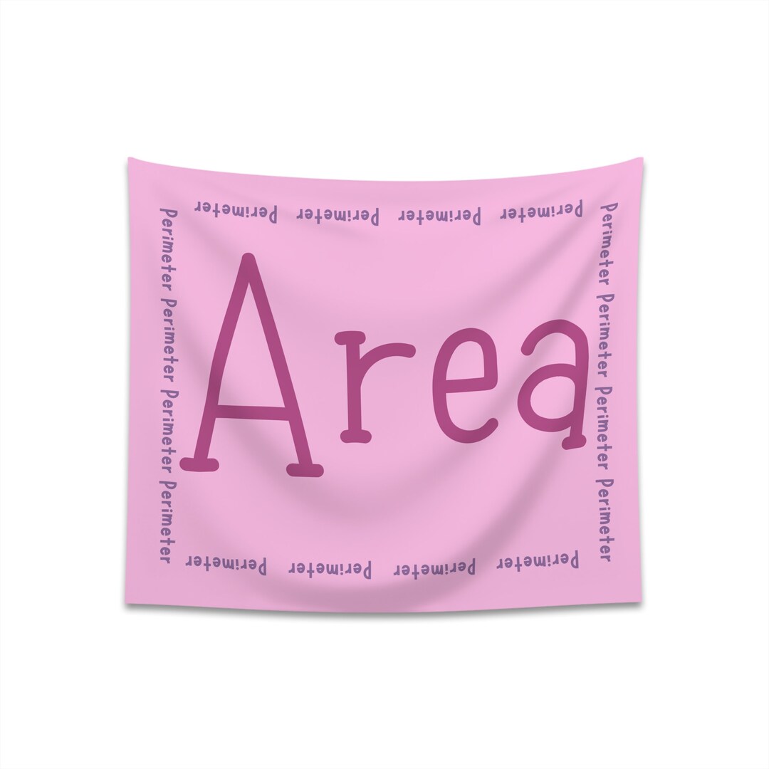 Math Wall Tapestry for Area and Perimeter Math Class Decor Etsy