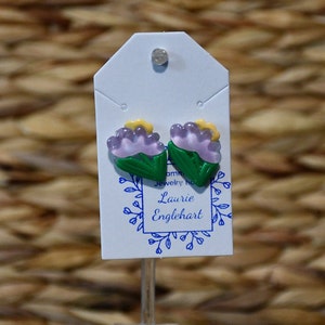 Colorful Resin Flower Bouquet Earrings