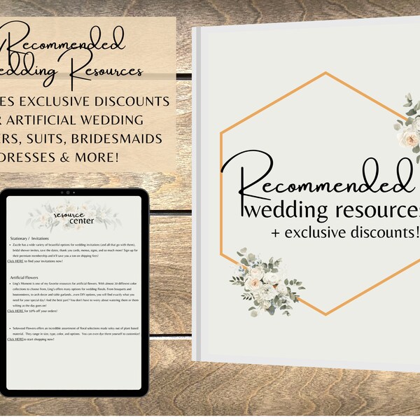 Recommended Wedding Resources w/ exclusive discounts for bridesmaids dresses, suits, flowers, & more! perfect resources for 2024 2025 brides