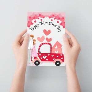 Printable Valentines Card Greeting Card Digital Download Couples ...