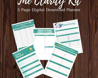 ADHD Planner Printable | Brain Dump, Anxiety Relief, Digital Download (PDF, GoodNotes)