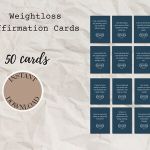 Transform Your Mind Transform Your Body Printable Weight Loss Affirmation Cards for Positive Daily Motivation this 2024