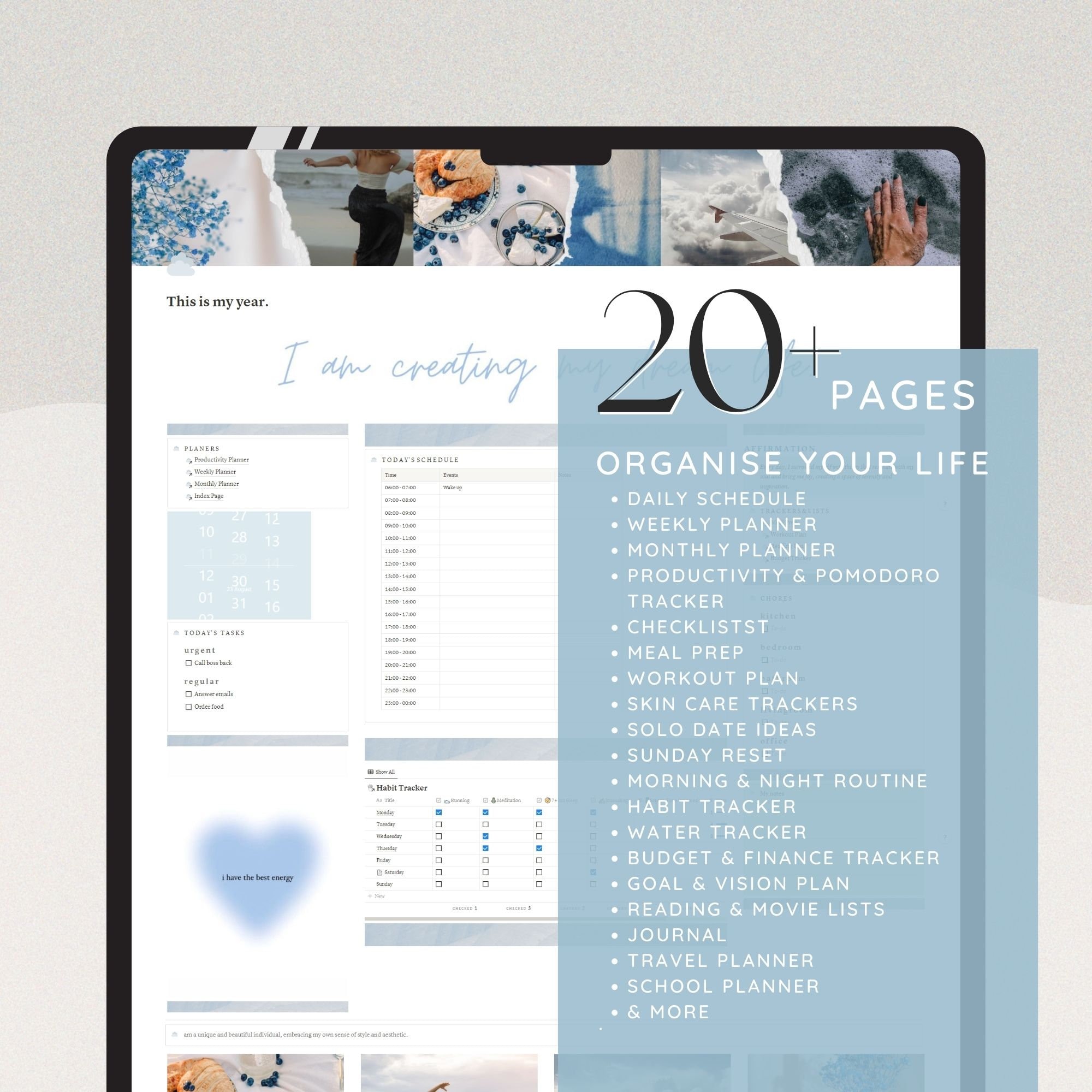 Notion All in One Life Planner / 2024 Notion Planner Template ...
