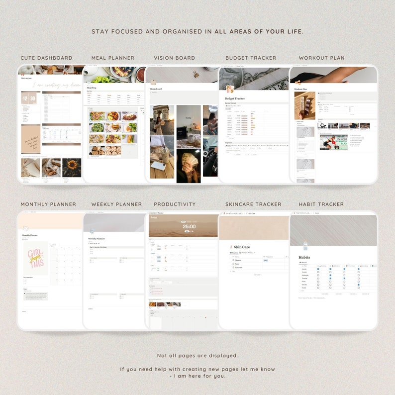 Notion All in One Life Planner / 2024 Notion Planner Template ...