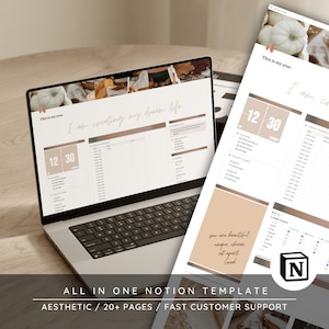 Notion All In One Life Planner / 2024 Notion Planner Template, Aesthetic life planner, digital notion planner, mid-year Notion planner, Fall