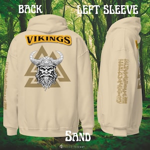 Viking valknut sweatshirt with nordic runes