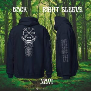 Wikinger Hoodie: Norse Runes Gift for Men - Nordic Sweater with Ancient Rune Symbols, Perfect for Gothic Vibes!