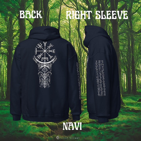 Wikinger Hoodie: Norse Runes Gift for Men - Nordic Sweater with Ancient Rune Symbols, Perfect for Gothic Vibes!