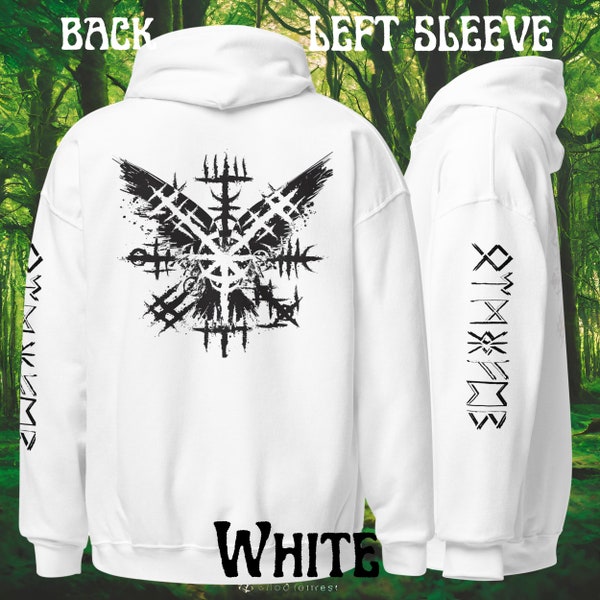 Wikinger Hoodie: Norse Runes Gift for Men - Nordic Sweater with Ancient Rune Symbols, Perfect for Gothic Vibes!