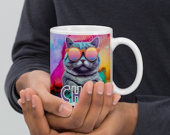 glänzend weiße Tasse