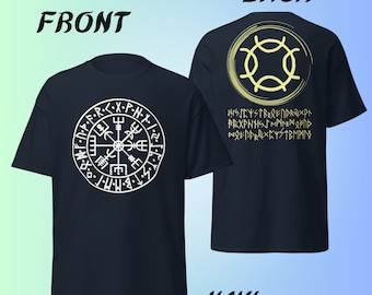 Camiseta dios nórdico,Camiseta Vegvisir, Camiseta Runas, Magia rúnica, Camiseta Runas