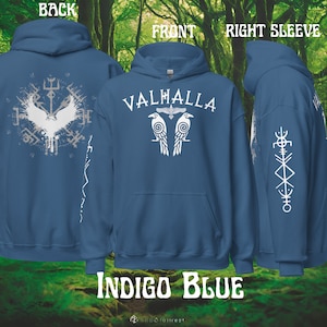 Viking Valhalla sweatshirt vegvisir raven with hood